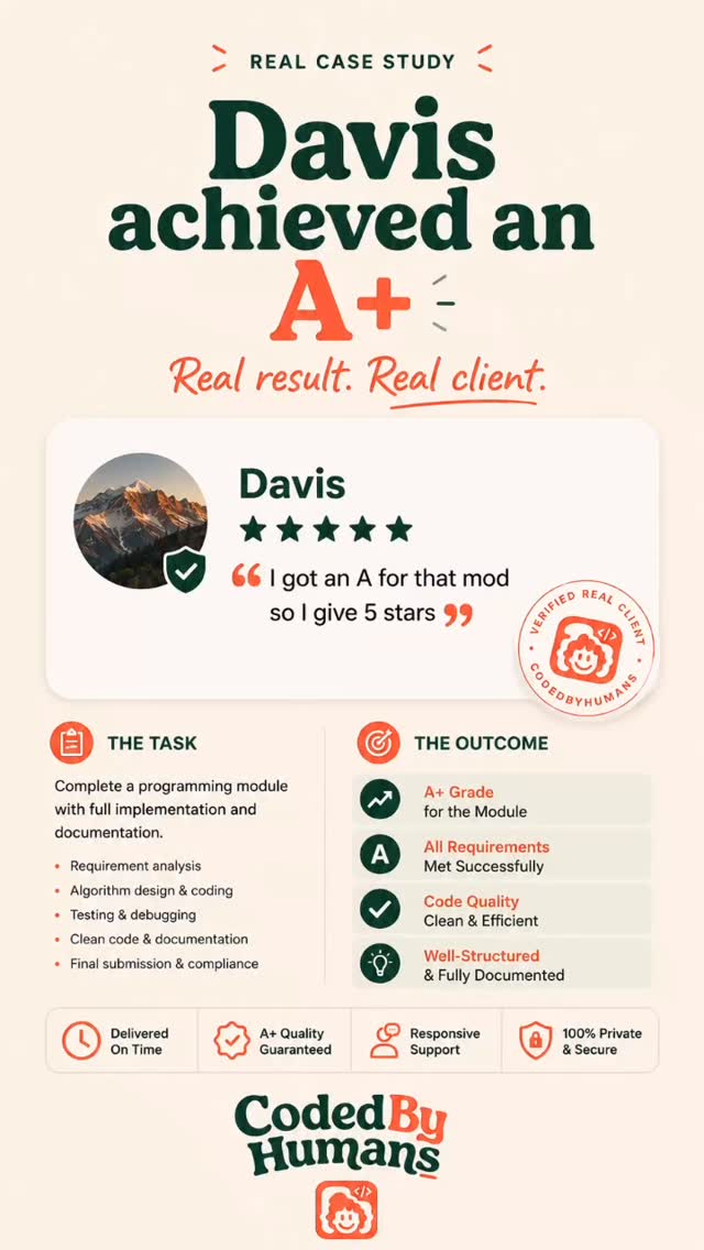Davis got an A for a module he hated, and left 5 stars